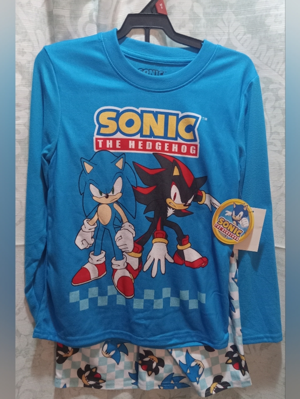 NWT SONIC the Hedgehog Sleep/Lounge Set Boys Size M (8)